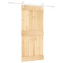 Puerta corredera con herrajes madera maciza de pino 95x210 cm de vidaXL, Puertas - Ref: Foro24-3203258, Precio: 168,58 €, Des...