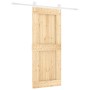 Sliding door with solid pine wood hardware 85x210 cm by vidaXL, Doors - Ref: Foro24-3203262, Price: 184,15 €, Discount: %