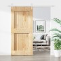 Puerta corredera con herrajes madera maciza de pino 100x210 cm de vidaXL, Puertas - Ref: Foro24-3203265, Precio: 201,24 €, De...