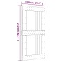 Puerta corredera con herrajes madera maciza de pino 100x210 cm de vidaXL, Puertas - Ref: Foro24-3203265, Precio: 201,24 €, De...