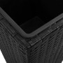 Black Synthetic Rattan Flowerbed Set 3 Pieces by vidaXL, Pots and planters - Ref: Foro24-40534, Price: 81,30 €, Discount: %