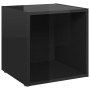 TV furniture 4 units glossy black plywood 37x35x37 cm by vidaXL, TV Furniture - Ref: Foro24-805521, Price: 55,65 €, Discount: %