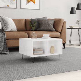 Couchtisch aus glänzend weißem Sperrholz, 60 x 50 x 36,5 cm von vidaXL, Couchtisch - Ref: Foro24-830542, Preis: 45,99 €, Raba...