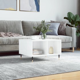 Couchtisch aus glänzend weißem Sperrholz, 60 x 50 x 36,5 cm von vidaXL, Couchtisch - Ref: Foro24-830534, Preis: 47,99 €, Raba...