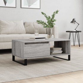 Gray Sonoma plywood coffee table 90x50x36.5 cm by vidaXL, Coffee table - Ref: Foro24-830578, Price: 64,51 €, Discount: %