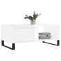 Glossy white plywood coffee table 90x50x36.5 cm by vidaXL, Coffee table - Ref: Foro24-830574, Price: 53,24 €, Discount: %