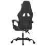 Silla gaming con reposapiés cuero sintético negro gris de vidaXL, Sillones para videojuegos - Ref: Foro24-3143834, Precio: 12...