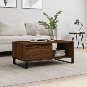 Oak brown plywood coffee table 90x50x36.5 cm by vidaXL, Coffee table - Ref: Foro24-830579, Price: 67,99 €, Discount: %