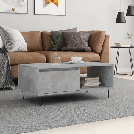 Concrete gray plywood coffee table 90x50x36.5 cm by vidaXL, Coffee table - Ref: Foro24-830568, Price: 58,99 €, Discount: %