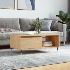 Oak Sonoma plywood coffee table 90x50x36.5 cm by vidaXL, Coffee table - Ref: Foro24-830559, Price: 61,99 €, Discount: %