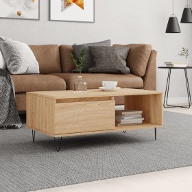 Oak Sonoma plywood coffee table 90x50x36.5 cm by vidaXL, Coffee table - Ref: Foro24-830567, Price: 60,85 €, Discount: %