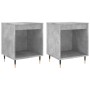 Mesitas noche 2 uds madera ingeniería gris hormigón 40x35x50 cm de vidaXL, Mesitas de noche - Ref: Foro24-830709, Precio: 38,...