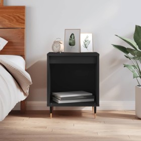 Mesita de noche madera de ingeniería negro 40x35x50 cm de vidaXL, Mesitas de noche - Ref: Foro24-830702, Precio: 30,99 €, Des...