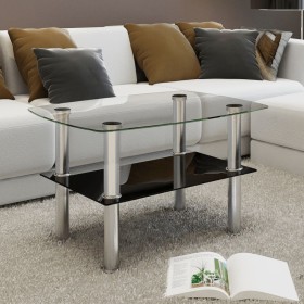 Two-tier glass coffee table by vidaXL, Coffee table - Ref: Foro24-240341, Price: 58,52 €, Discount: %