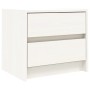 Mesita de noche madera maciza de pino blanco 40x31x35,5 cm de vidaXL, Mesitas de noche - Ref: Foro24-836137, Precio: 40,89 €,...