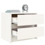 Solid white pine wood bedside table 40x31x35.5 cm by vidaXL, Nightstands - Ref: Foro24-836137, Price: 40,89 €, Discount: %