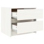 Solid white pine wood bedside table 40x31x35.5 cm by vidaXL, Nightstands - Ref: Foro24-836137, Price: 40,89 €, Discount: %