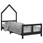 Estructura de cama para niños madera de pino negro 80x200 cm de vidaXL, Cunas y camas para niños - Ref: Foro24-834566, Precio...