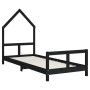 Estructura de cama para niños madera de pino negro 80x200 cm de vidaXL, Cunas y camas para niños - Ref: Foro24-834566, Precio...