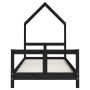 Estructura de cama para niños madera de pino negro 80x200 cm de vidaXL, Cunas y camas para niños - Ref: Foro24-834566, Precio...