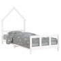 Estructura de cama para niños madera de pino blanco 90x190 cm de vidaXL, Cunas y camas para niños - Ref: Foro24-834562, Preci...