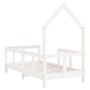 Estructura de cama para niños madera de pino blanco 70x140 cm de vidaXL, Cunas y camas para niños - Ref: Foro24-834556, Preci...