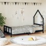 Estructura de cama para niños madera de pino negro 90x190 cm de vidaXL, Cunas y camas para niños - Ref: Foro24-834563, Precio...