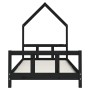 Estructura de cama para niños madera de pino negro 90x190 cm de vidaXL, Cunas y camas para niños - Ref: Foro24-834563, Precio...