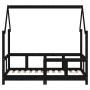 Estructura de cama para niños madera de pino negro 70x140 cm de vidaXL, Cunas y camas para niños - Ref: Foro24-835723, Precio...