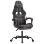 Gaming chair with footrest in black and gray synthetic leather by vidaXL, Gaming chairs - Ref: Foro24-3143834, Price: 133,99 ...