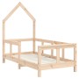 Estructura de cama para niños madera maciza de pino 70x140 cm de vidaXL, Cunas y camas para niños - Ref: Foro24-834555, Preci...