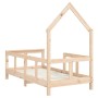 Solid pine wood bed frame for children 70x140 cm by vidaXL, Cribs and beds for children - Ref: Foro24-834555, Price: 86,99 €,...