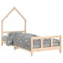 Estructura de cama para niños madera maciza de pino 90x200 cm de vidaXL, Cunas y camas para niños - Ref: Foro24-834567, Preci...