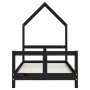 Estructura de cama para niños madera de pino negro 80x160 cm de vidaXL, Cunas y camas para niños - Ref: Foro24-834560, Precio...