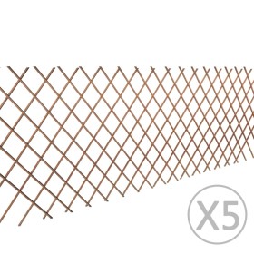 Valla enrejada de sauce 5 piezas 180x90 cm de vidaXL, Paneles de vallas - Ref: Foro24-140395, Precio: 33,25 €, Descuento: %