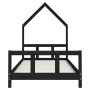 Estructura de cama para niños madera de pino negro 90x200 cm de vidaXL, Cunas y camas para niños - Ref: Foro24-834569, Precio...