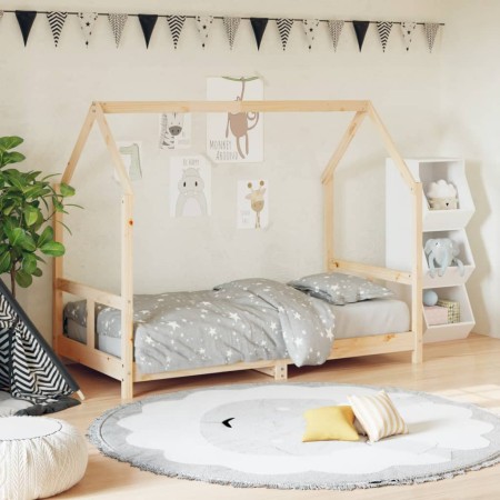 Estructura de cama para niños madera maciza de pino 80x160 cm de vidaXL, Cunas y camas para niños - Ref: Foro24-835724, Preci...