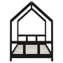 Estructura de cama para niños madera de pino negro 90x190 cm de vidaXL, Cunas y camas para niños - Ref: Foro24-835729, Precio...