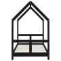 Estructura de cama para niños madera de pino negro 80x160 cm de vidaXL, Cunas y camas para niños - Ref: Foro24-835726, Precio...