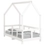 Estructura de cama para niños madera de pino blanco 70x140 cm de vidaXL, Cunas y camas para niños - Ref: Foro24-835722, Preci...