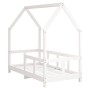 Estructura de cama para niños madera de pino blanco 70x140 cm de vidaXL, Cunas y camas para niños - Ref: Foro24-835722, Preci...