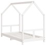 Estructura de cama para niños madera de pino blanco 80x160 cm de vidaXL, Cunas y camas para niños - Ref: Foro24-835725, Preci...