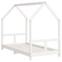 Estructura de cama para niños madera de pino blanco 80x160 cm de vidaXL, Cunas y camas para niños - Ref: Foro24-835725, Preci...