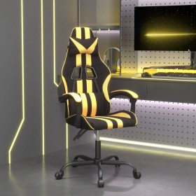 Gaming chair in black and gold synthetic leather by vidaXL, Gaming chairs - Ref: Foro24-3143820, Price: 122,99 €, Discount: %