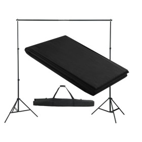 Backdrop support system 300x300 cm black by vidaXL, Money - Ref: Foro24-160067, Price: 72,59 €, Discount: %