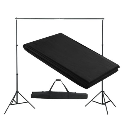 Hintergrundträgersystem 300x300 cm schwarz von vidaXL, Geld - Ref: Foro24-160067, Preis: 72,99 €, Rabatt: %