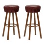 Kitchen stools 2 units brown synthetic leather by vidaXL, Kitchen stools - Ref: Foro24-246731, Price: 116,99 €, Discount: %