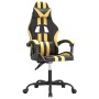 Gaming Stuhl aus Kunstleder in Schwarz und Gold von vidaXL, Gaming-Stühle - Ref: Foro24-3143820, Preis: 122,21 €, Rabatt: %