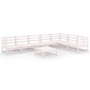 8-piece garden lounge set white solid pine wood by vidaXL, Garden sets - Ref: Foro24-3075750, Price: 374,75 €, Discount: %