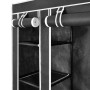 Stoffgarderobe mit Fächern und Stangen schwarz 45x150x176 cm von vidaXL, Kleiderschränke - Ref: Foro24-240495, Preis: 80,90 €...